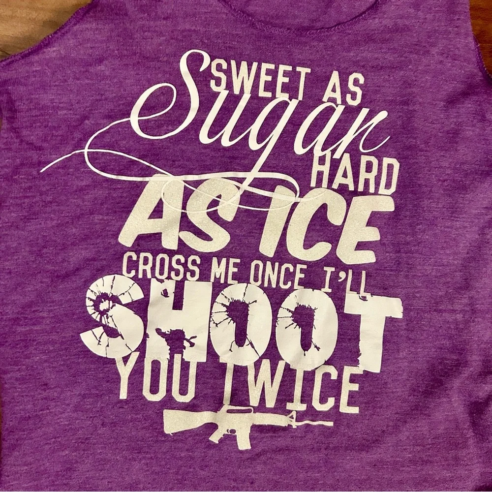 Alternative Purple Graphic Racerback Tank Top - Picture 2 of 4